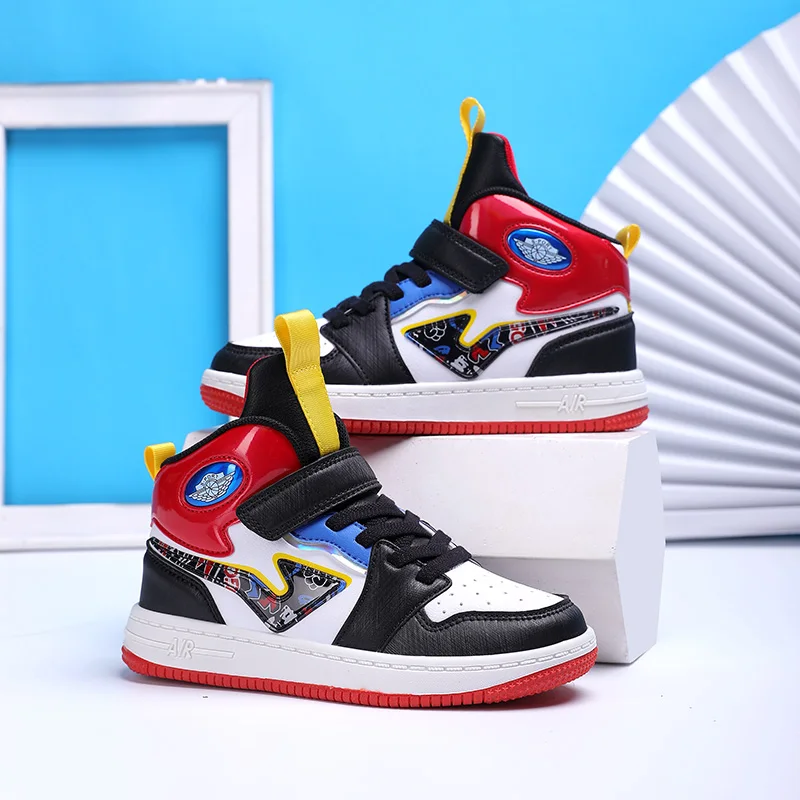 New Light Children Sport Shoes Fashion Boys Basketball Shoes Breathable Spring Autumn Kids Running Shoes Blue