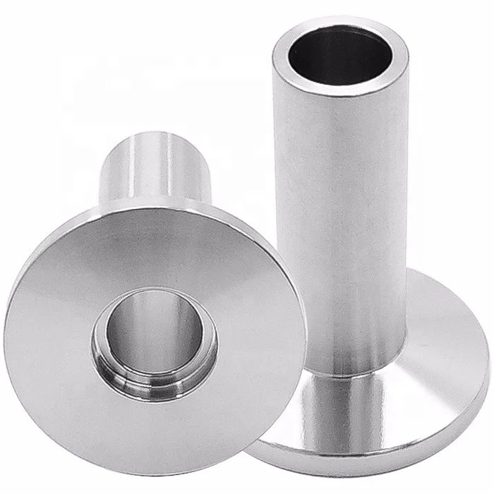 KF16 stainless steel vacuum long weld stub with KF flange