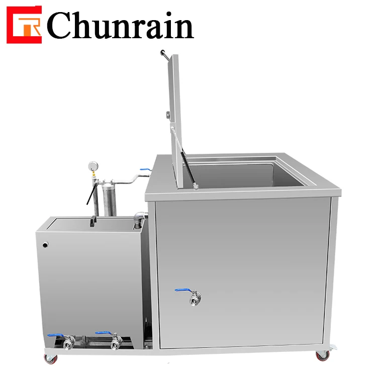28KHZ 40KHZ Industrial ultrasonic cleaner with filter system for car parts engine aircraft parts cleaning CR-360G 135L 150L