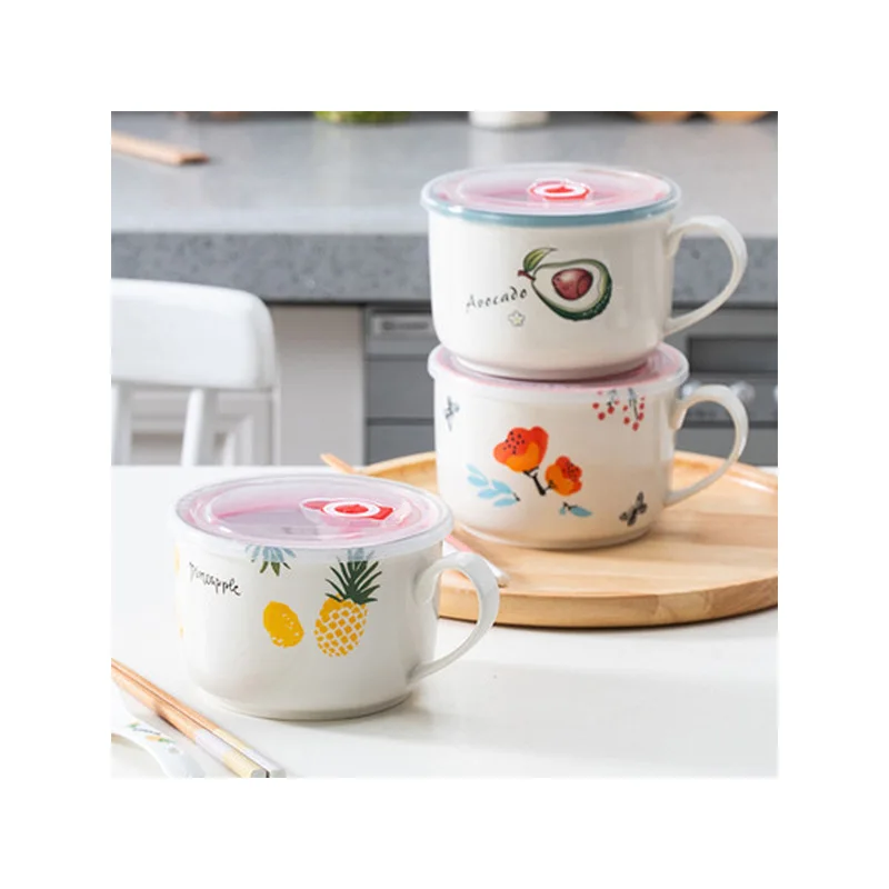 
Hot sale eco-friendly wholesale pva cover round with handle noodle bowl 