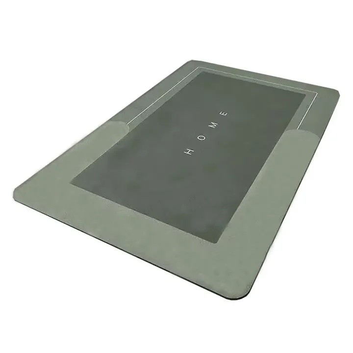 Custom Logo Anti-Slip Absorbent Bath Rug Modern Bathroom Floor Mat Carpets Rugs Home Use Diatomite Bath Mats