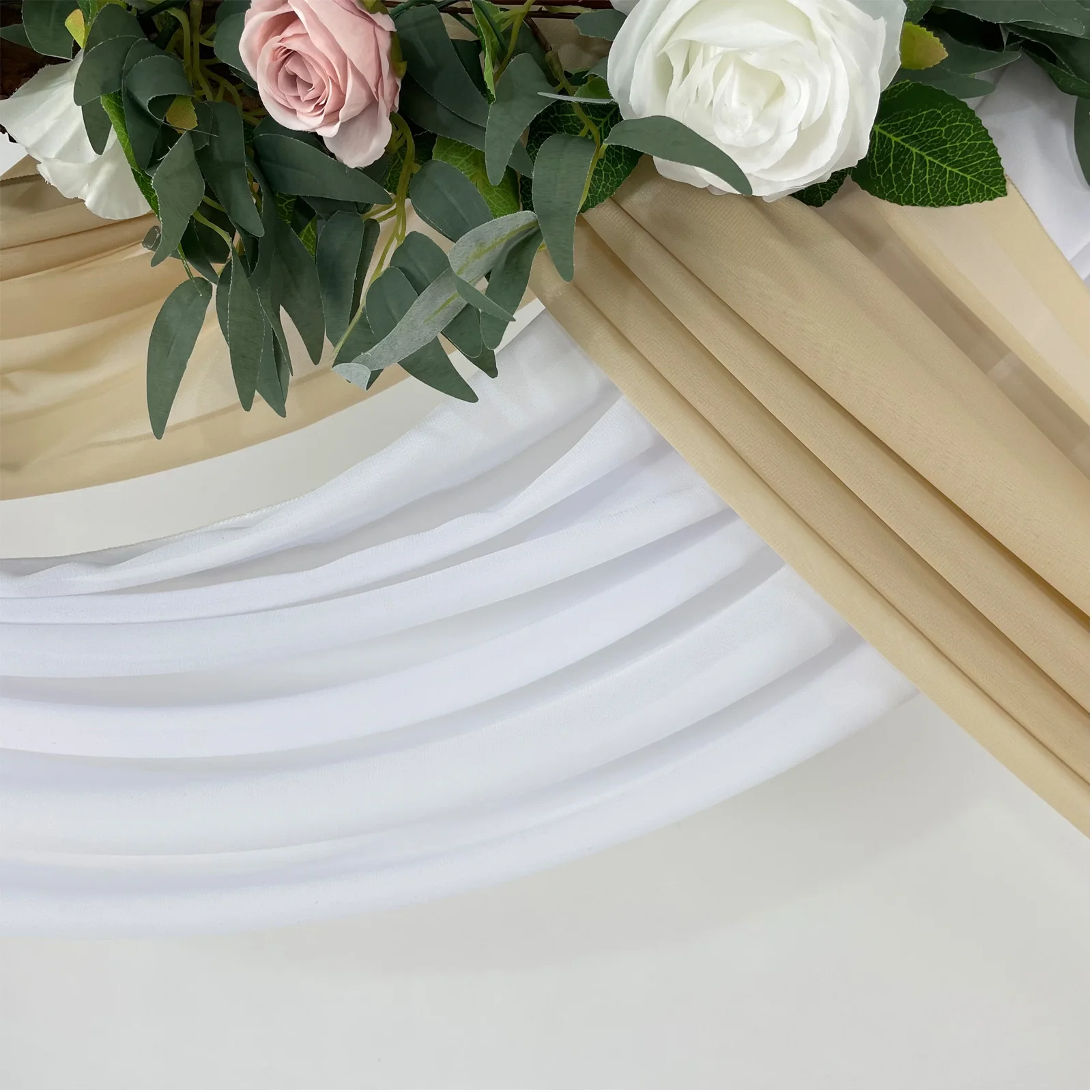 BCK092 chiffon drape for wedding decoration wedding backdrop arch wall backdrop