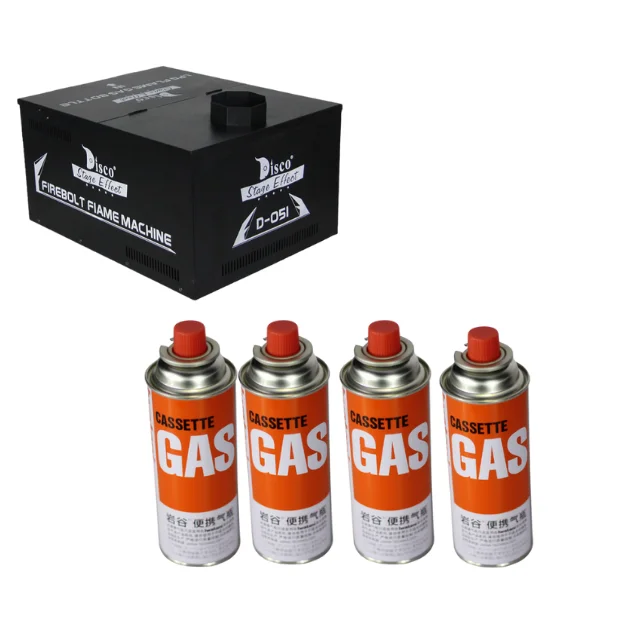 Available stage gas propane flame effect fire machine 2 or 4 cans dmx LPG firebolt thrower for party club concert disco