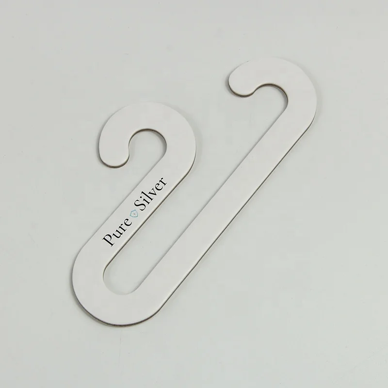 Customized brand white paper hanger tag scarf cardboard strong scarf holder hanger for scarf