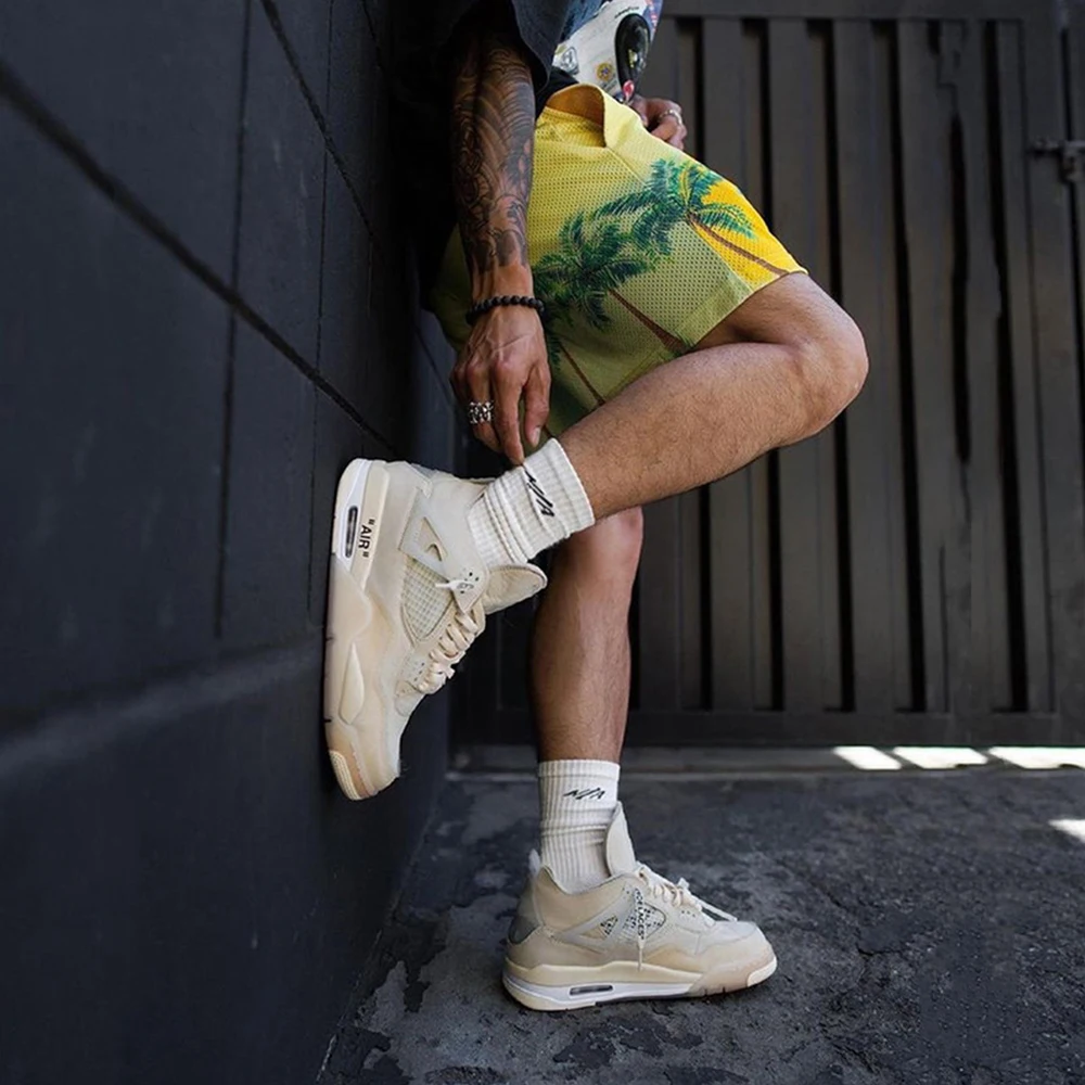 100% Polyester Beach Shorts Summer Luxury Screen Printing Men Mesh Board Shorts Custom Swim Trunks