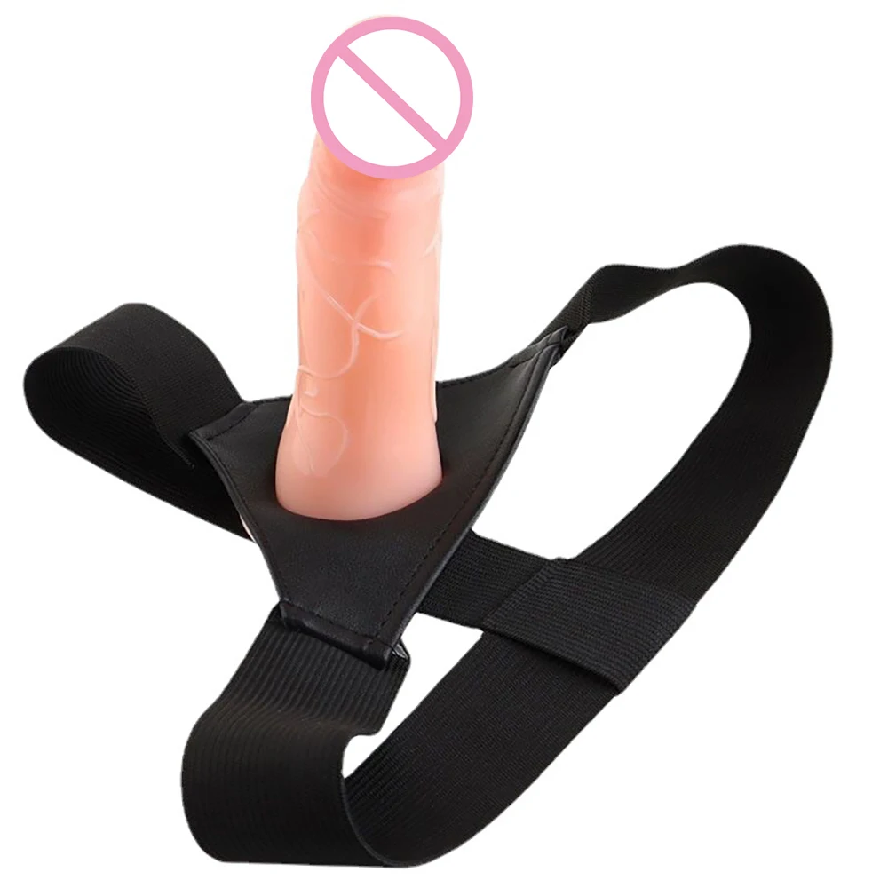 Harness Strap On Silicone Dildo G Spot Stimulator Detachable Dildos Hollow Strap On Dildo For Men Artificial Penis