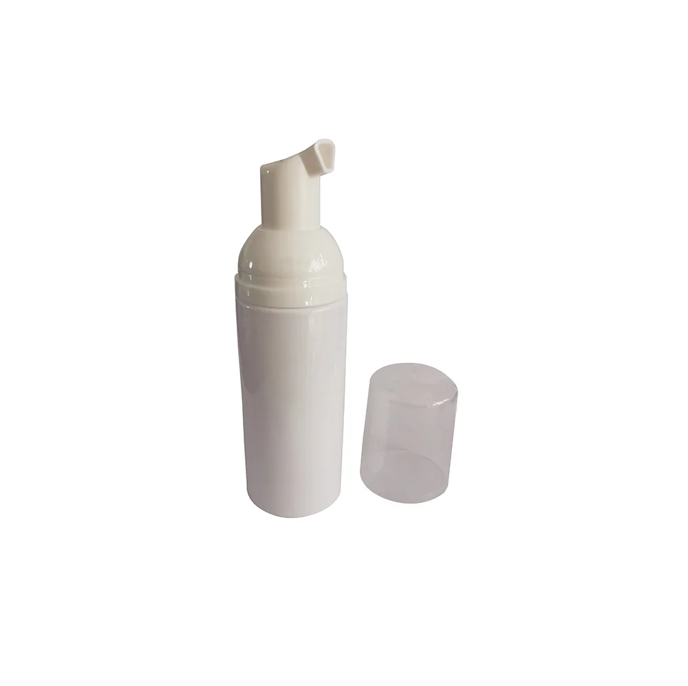 Stock 50ML White Plastic Foam Pump Bottle PET Foaming Soap Dispenser Bottle