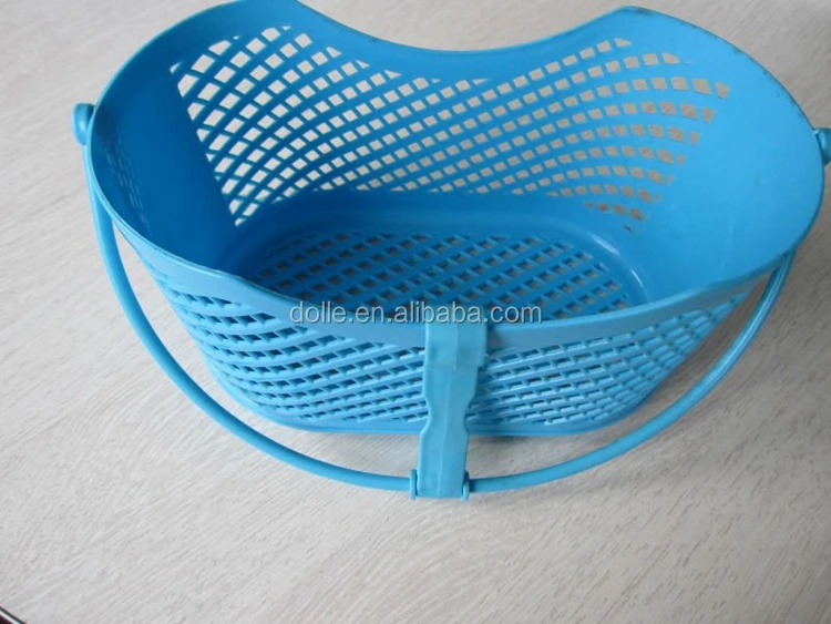 Amzaon hot selling plastic colored plastic laundry basket home plastic hanging storage basket