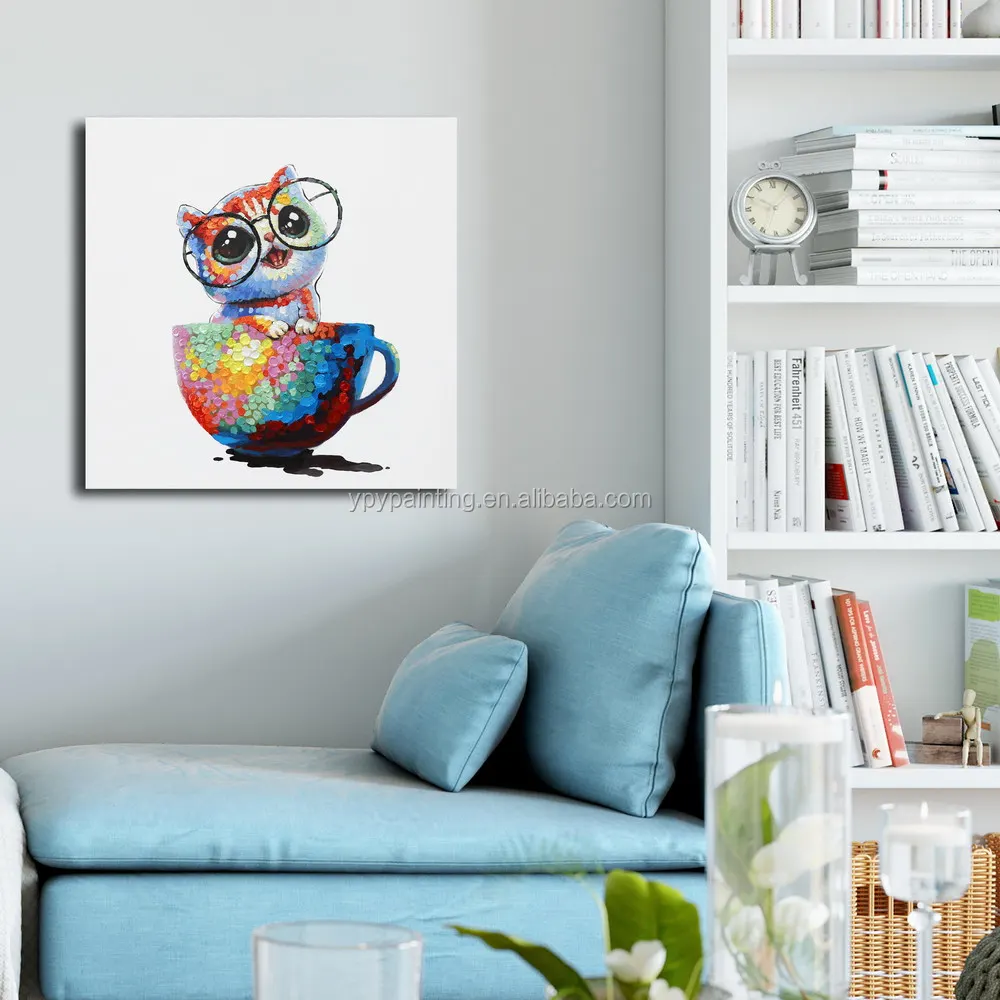 Абстрактная живопись животных стене висит для украшения детской спальни