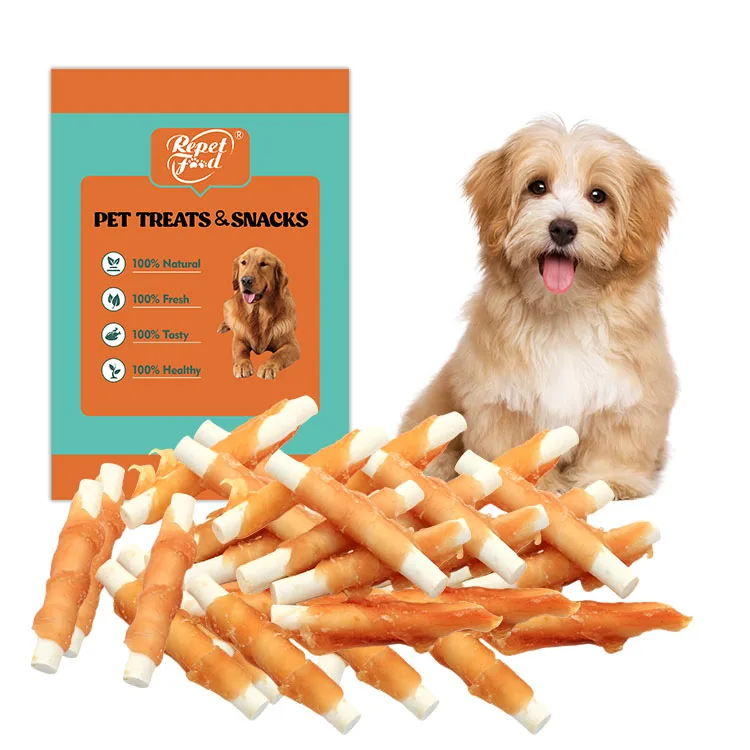 Hot Sale Healthy bones rawhide pressed wrapped meats mini rawhide pressed bones with chicken