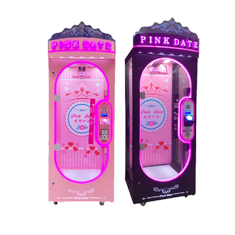 Coin Operated Games Pinks Date Scissors Game Machine Crane Claw Machine Cut Prize Toys Machine