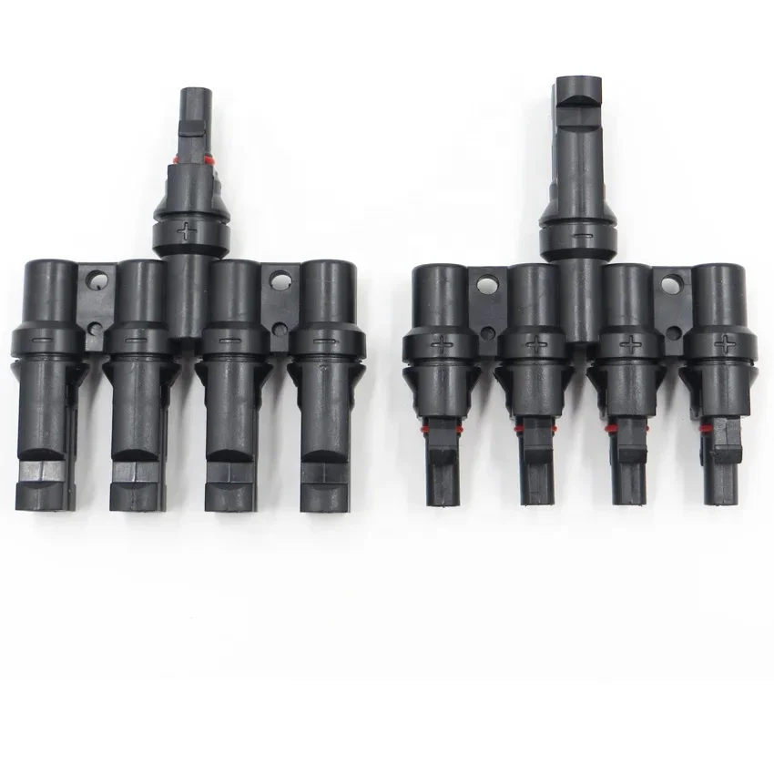 1500 В Электрический фотоэлектрический разъем PV T ответвление параллельное соединение солнечная панель кабель провод соединить один на четыре выхода