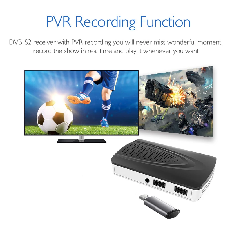 Oem Satellite Tv Receiver DVB S2 FTA Tv Box Decoder Full Hd 1080P