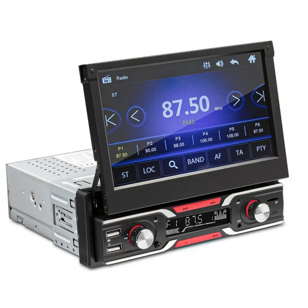 9603 7inch Auto MP5 Player Retractable Screen Blue-tooth Radio FM AM RDS Multi-media Player for Vehicles