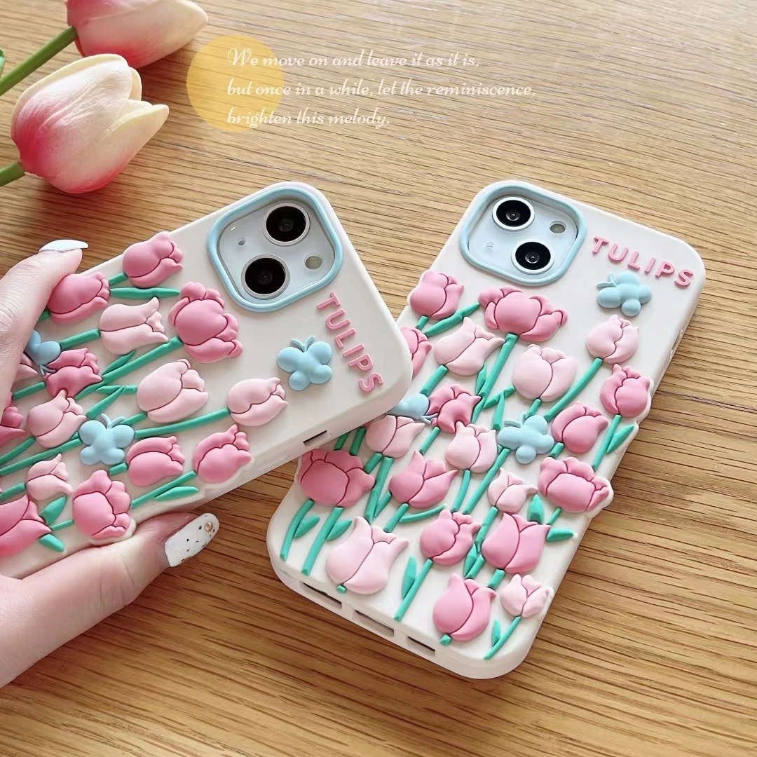 Phone Case Rose Flower Design Cell Phone Case Mobile Cover For iPhone All Series for iPhone12 11 X XR Xsmax 6 6Plus 7 8