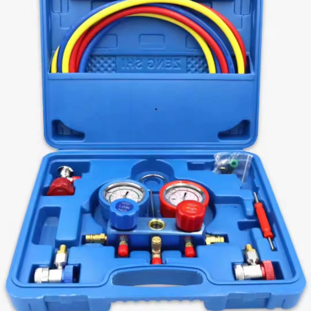 car air conditioning fluorometer R134a refrigerant snow pressure gauge Household double gauge valve tool