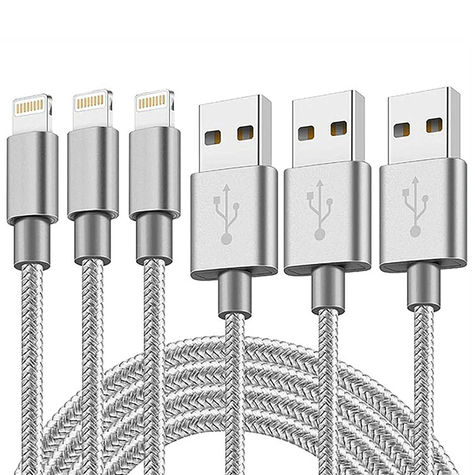 Free Shipping Multiple USB Cable for iPhone Lightning Cable OEM  Photo Data Transfer 1/2/3 meter iPhone Cable Data Cord