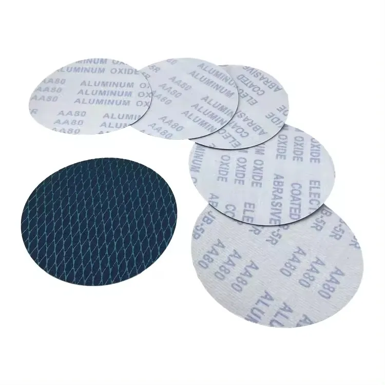 Hook and Loop Sanding Disc 5 Inch 8 Holes Sand Disc 180 Grit Blue Sanding Paper Disc for Wood Grinding