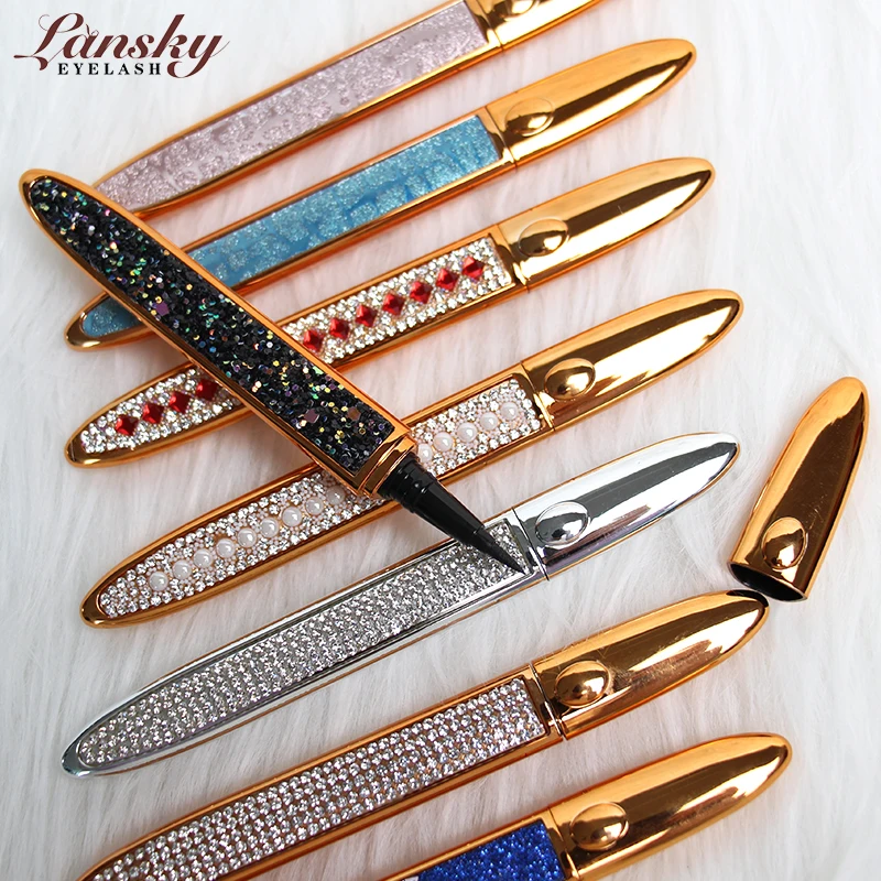 private label 2 in 1eyelash eyeliner glue pen colorful waterproof black liquid adhesive lashglue magic eyeliner for eye