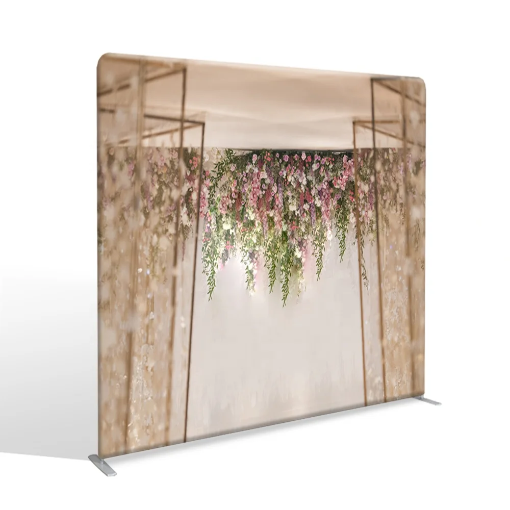 Wholesale 8ft 10ft Economical Tension Fabric Display Advertising Banner Stand for Tradeshow