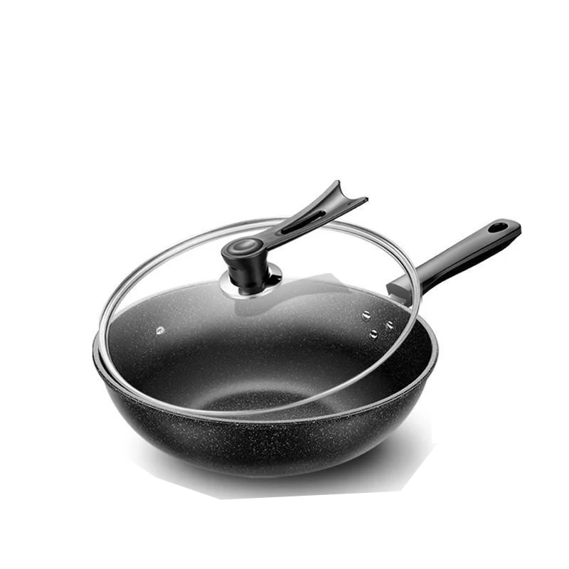 Professional Chinese Style 28/30/32/34cm Wok Frying Pan Soup Pot China Manufacture Non-Stick Steel Iron Induction Stove