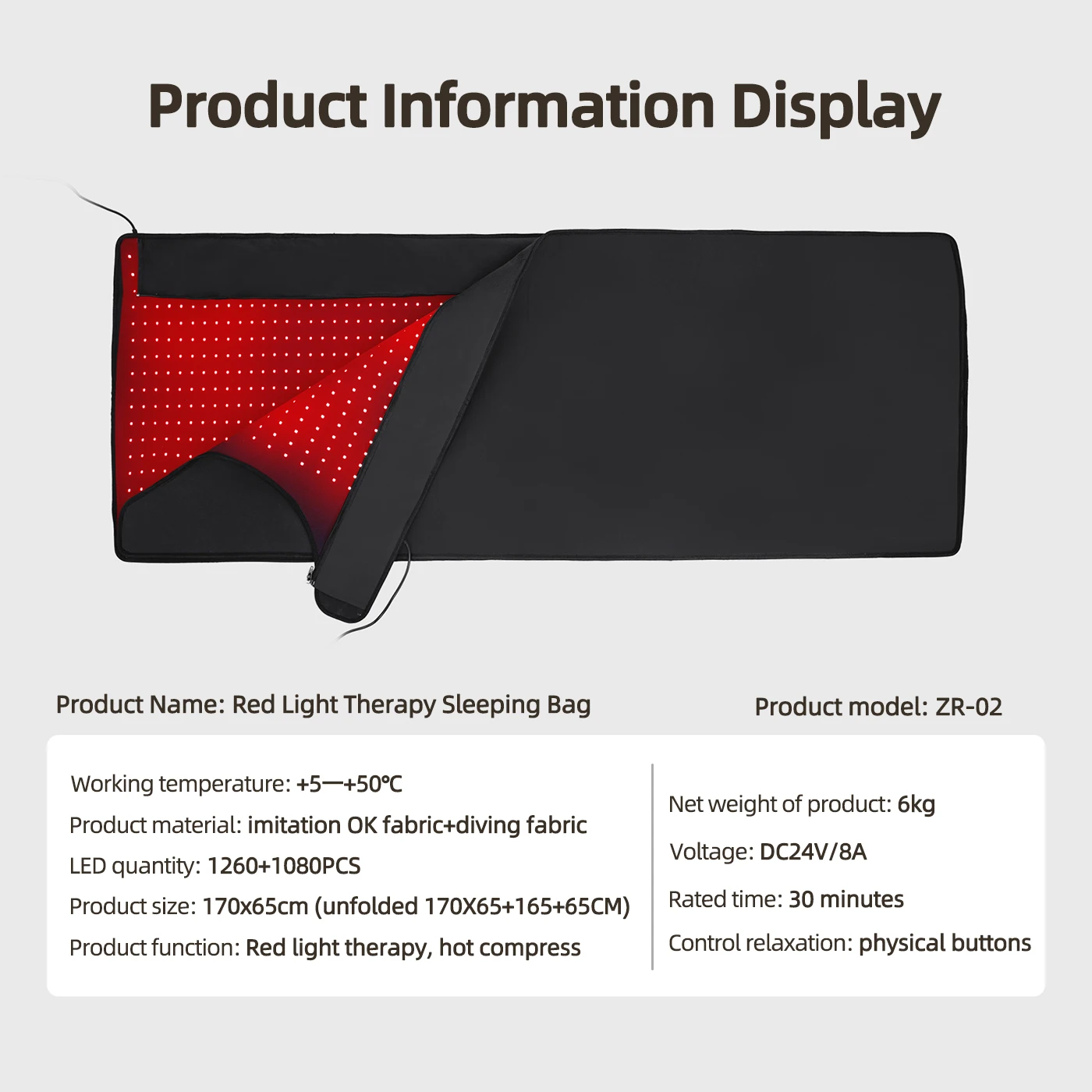 Red Light Therapy Sleep Bag for Full Body Infrared Light Therapy Pad Led Light Therapy Sauna Blanket for Full Body in Home use