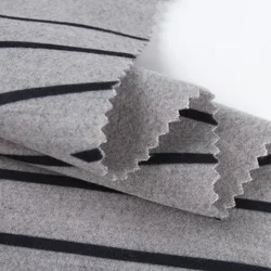 TRSP dty brush print suiting fabric irregular stripe printing brushed fabric for coat