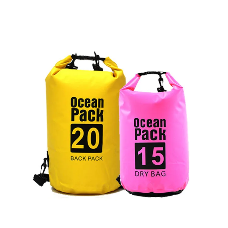 Outdoor Hiking 20L camping waterproof dry bag backpack ocean pack  swimming floating PVC waterproof dry bag