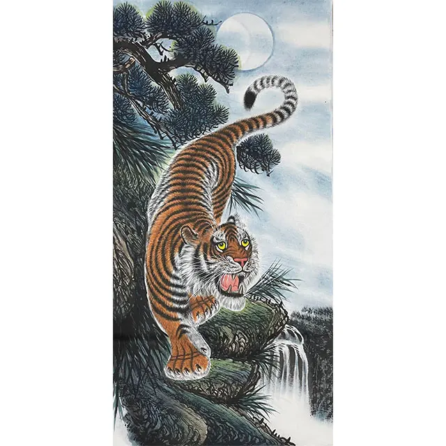 Chinese ink painting flowers and birds wallpaper flowers and trees living room background wall painting decoration