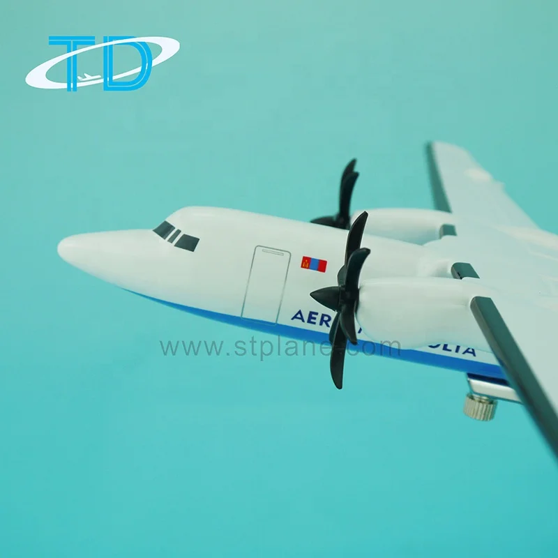 Aero Mongolia Fokker 50 1/105 24 см Plane Искусство ремесло модель самолета