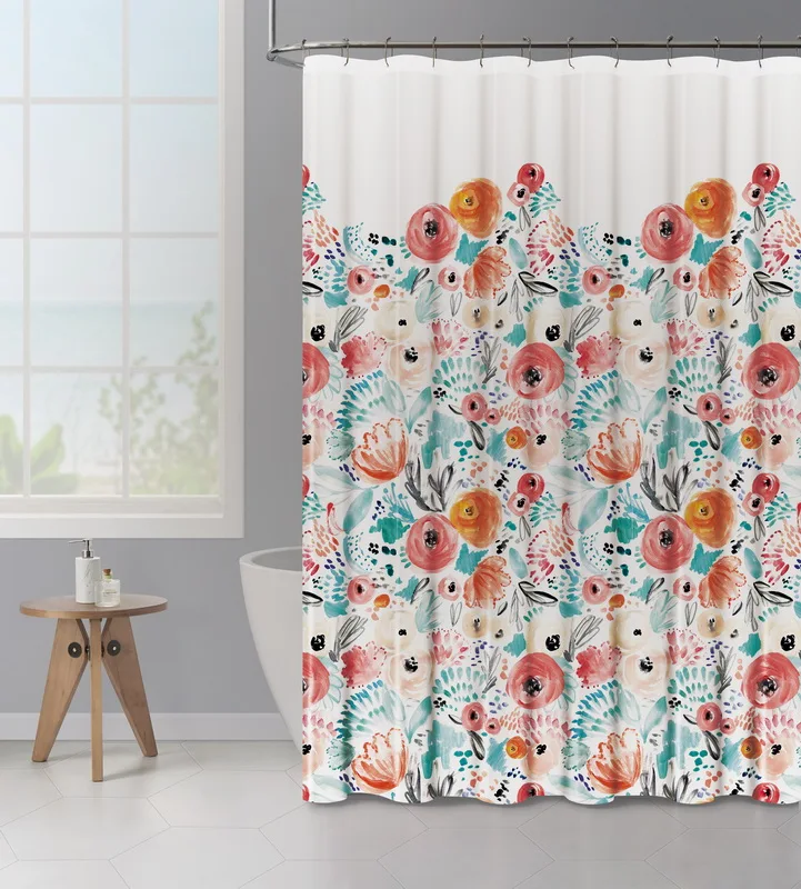 Eco Friendly Clear White Transparent Peva Shower Curtain Liner Lovely PEVA shower curtain