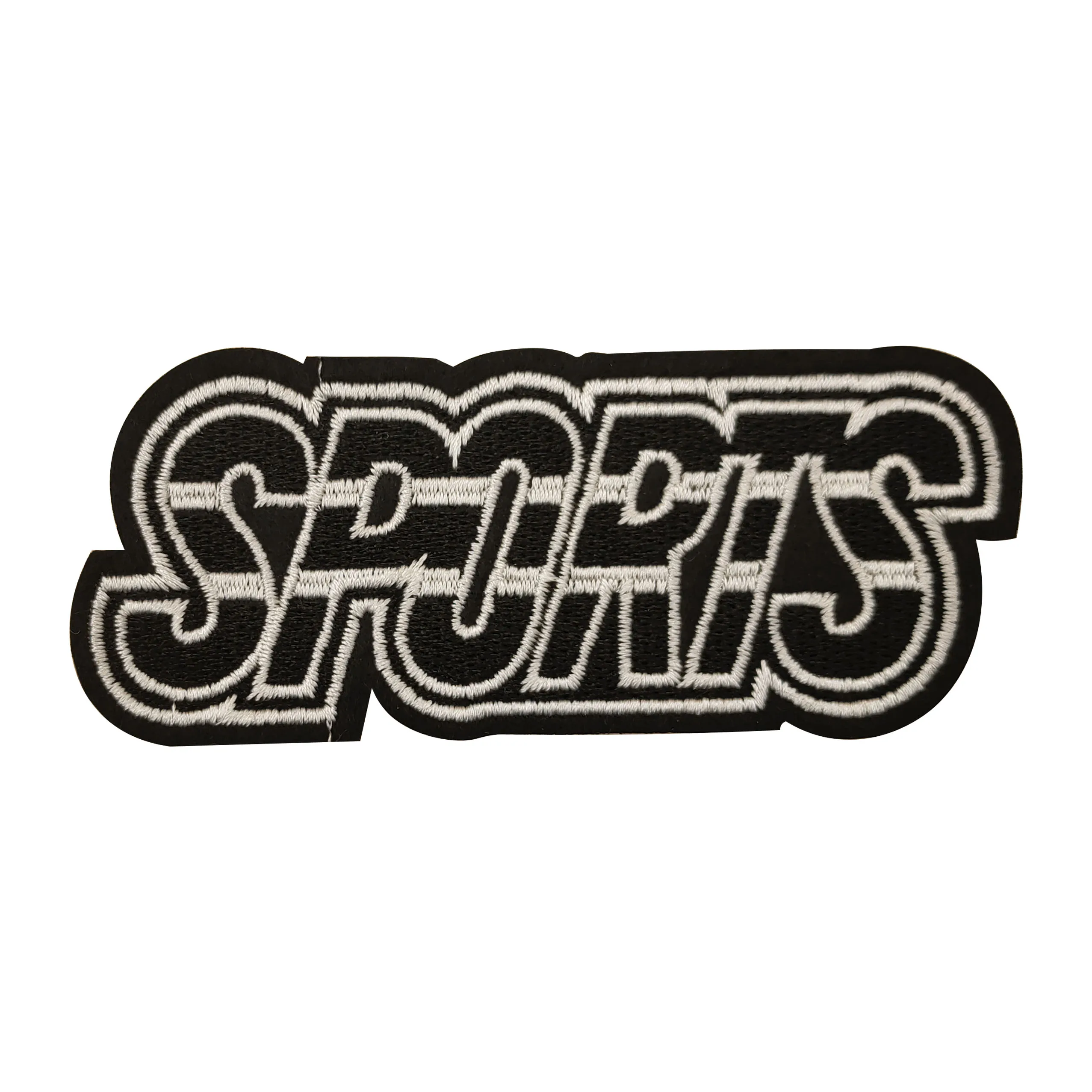 No minimum MOQ 3d embroidery hat letter patch for clothing