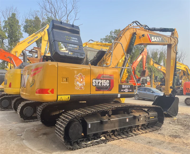 Almost New SY215 China original sany 215 used excavator 21 Ton second hand sany sy215 excavator low price sale