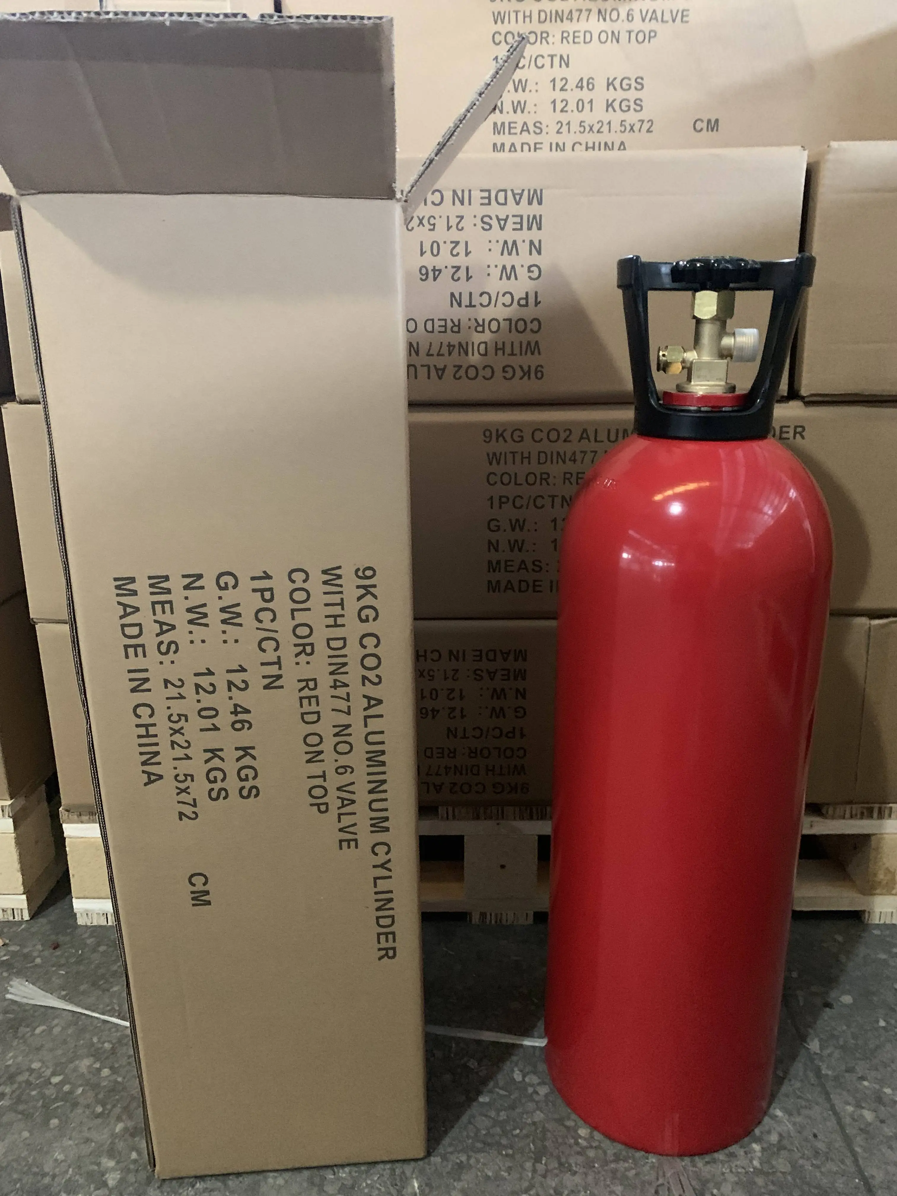 New Aluminum Gas Bottles Cylinder Nitrogen Gas Cylinders with Valves