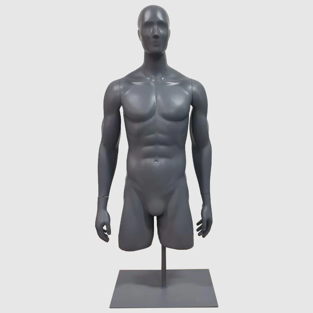 Showcase Jacket Dummy Shop Men Mannequin Black Upper Half Body Male Suit Mannequin for Suits Display