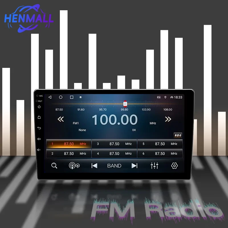 Henmall 9 дюймов HDMI головное устройство Универсальный 2Din 2.5D экран радио FM BT GPS навигационный плеер двойная записывающая камера автомобильный DVD-плеер