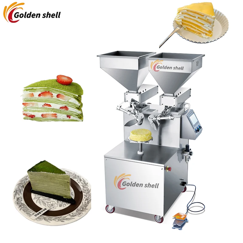 Industrial Cake Cream Spreader Frosting Production Line Equipment Automated Cream Spreading for Mille Crepe Cake