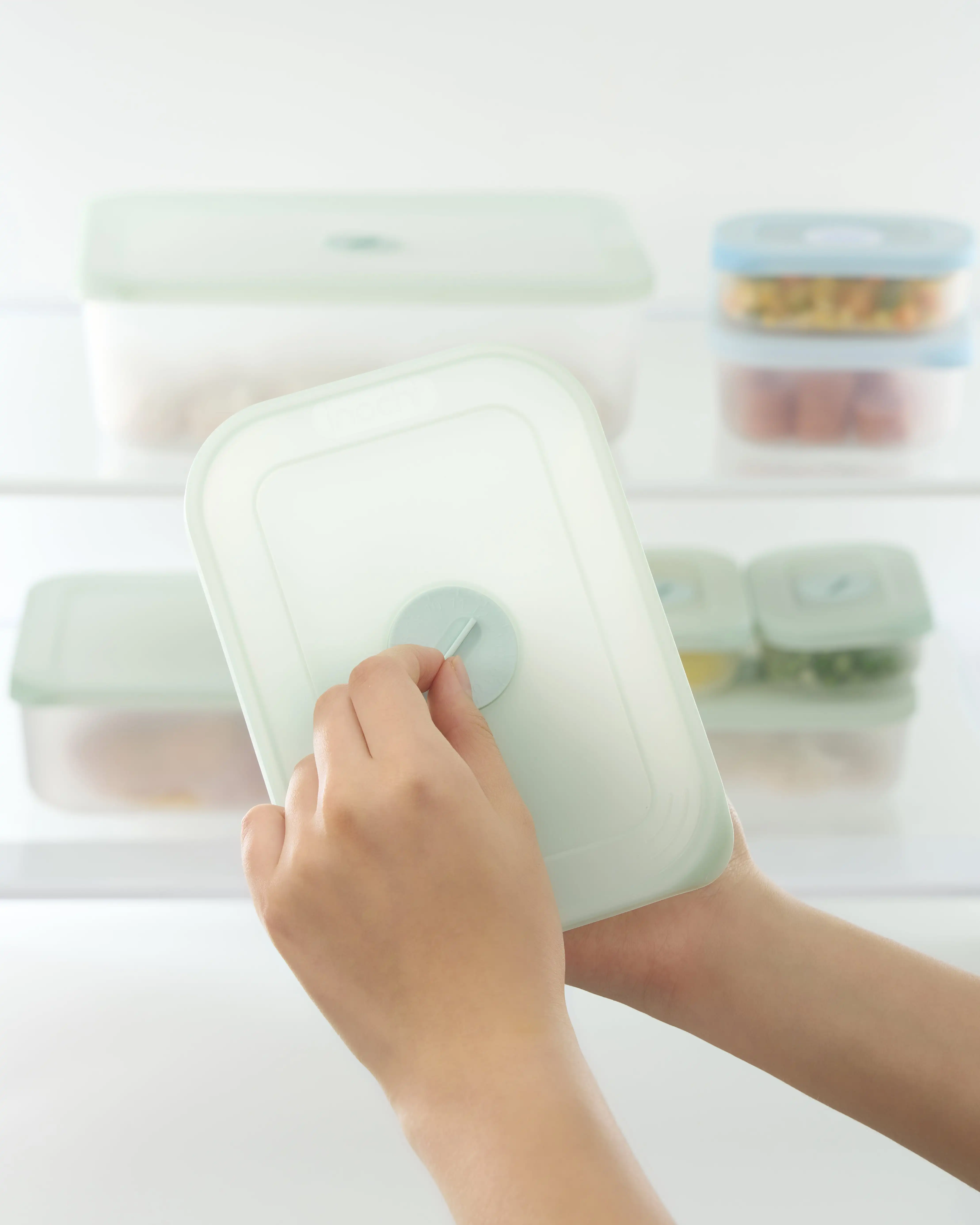 Modern Design Set of 4 Hokkaido Freezer Containers 290-900-2500-3600ml Rectangular Plastic & Silicone for Food Storage