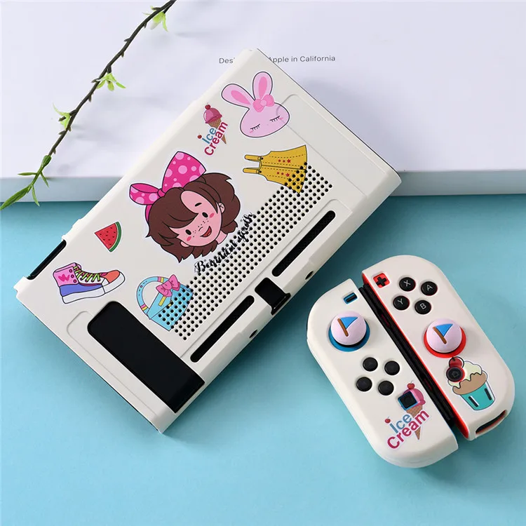  Мягкий защитный чехол из ТПУ для игровой консоли Nintendo Switch милый мультяшный контроллера Прямая