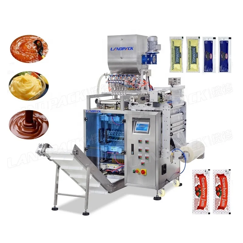Multi Lane Honey Cough Syrup Milk Paste Sauce Liquid Sachet Packaging Packing Machine