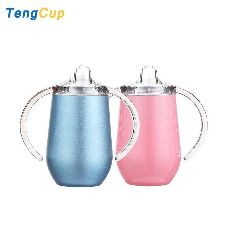 12 oz stainless steel sippy cup insulated kids tumbler with handle sippy cup for baby