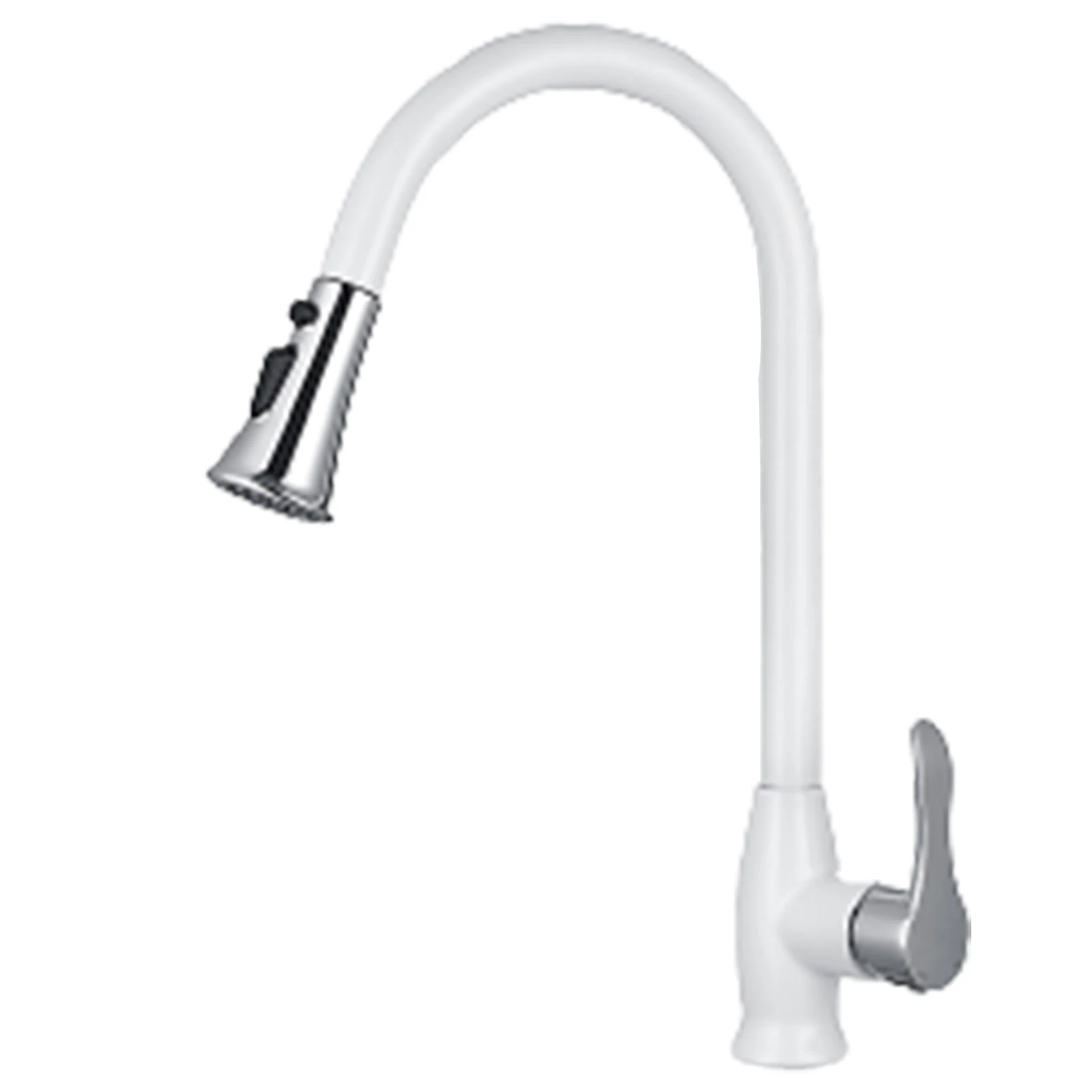 New white best-selling kitchen sink water tap 360 pull-out faucet with high quality material to adjust water flow