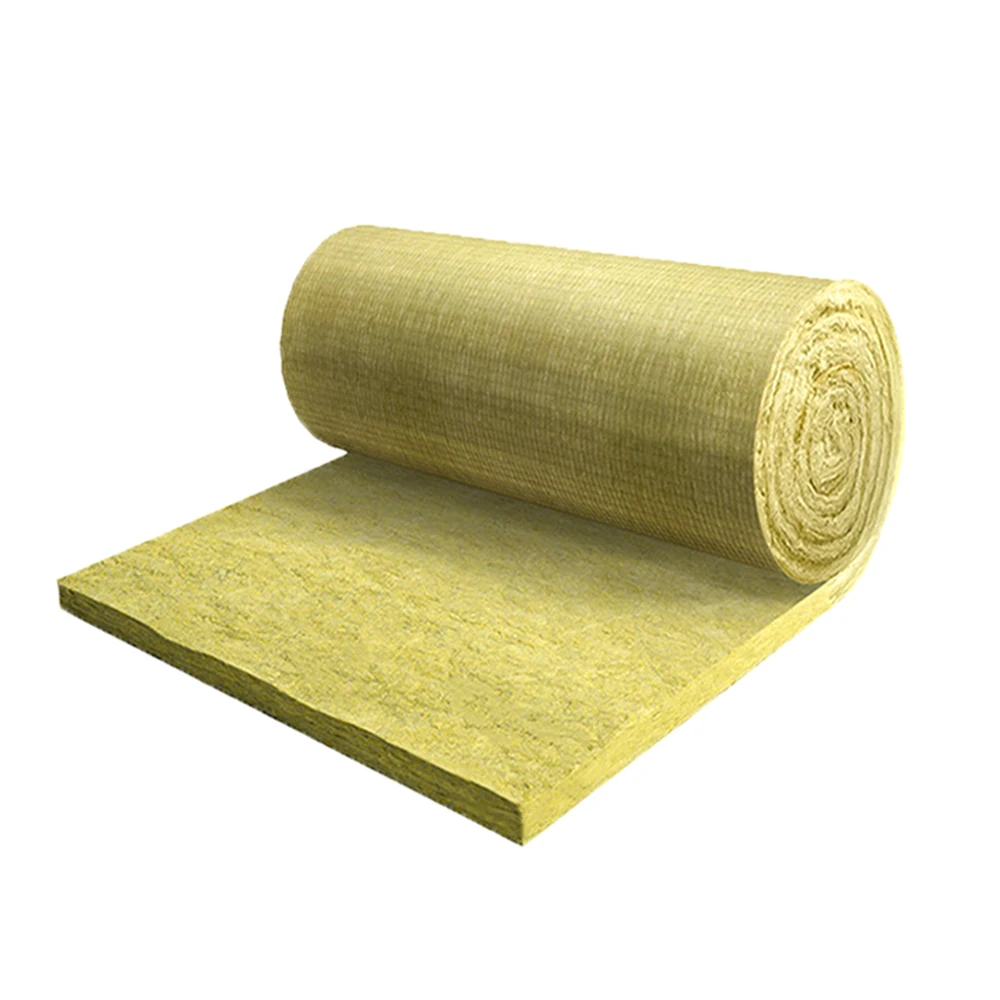 Funas rock wool insulation roll sound absorbing basalt rock wool fiber thermal insul rock wool blanket roll