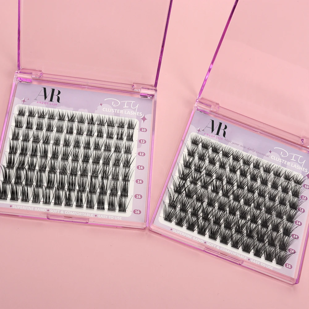Cluster Individual Lashes Kit Private Label New Package Segment Lash Clusters With Bond And Seal Lash Cluster