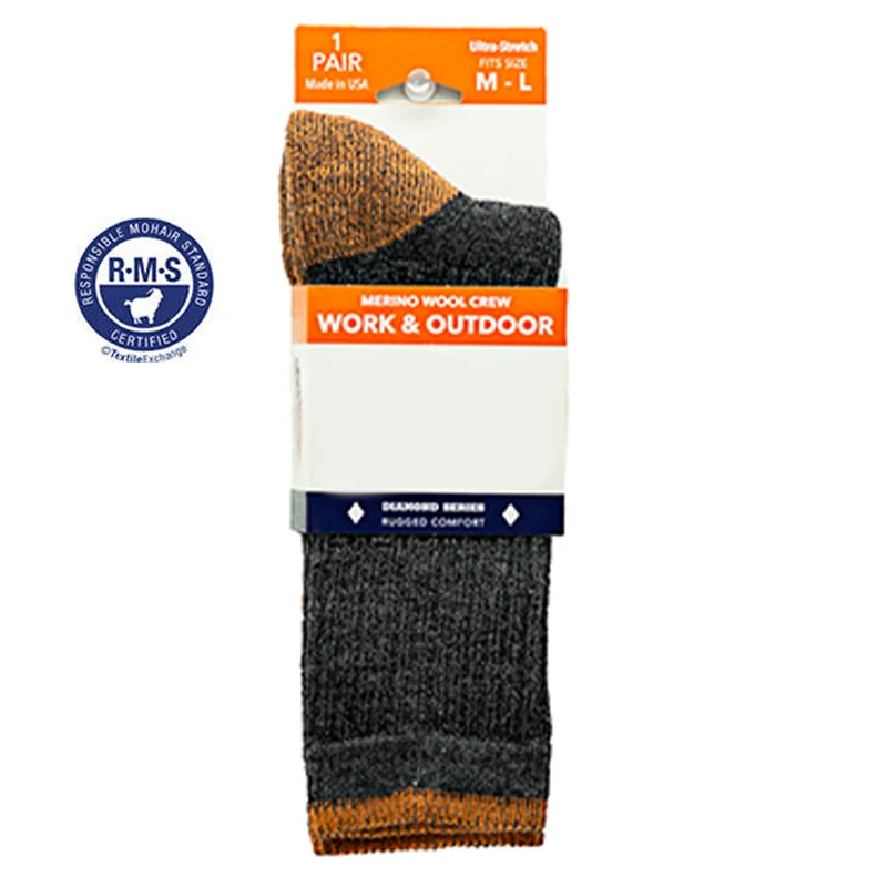 Merino Wool Hiking Camping Outdoor Activity Crew Socks
