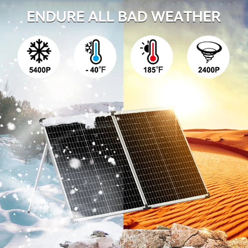 Flashfish Mono 100W 200w 400w 100 160 200 300 260 Watt Foldable Portable Monocrystalline Silicon Solar Panel for Boat Battery