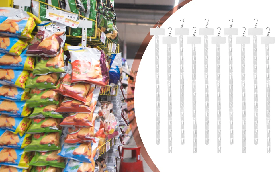 Factory direct stand Clip Strips with Hooks Hanging Plastic display Clip strip Display Rack