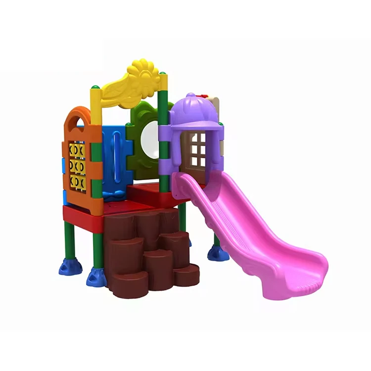 Small kids garden indoor playhouses colorful plastic playhouse  outdoor children slide toys playground