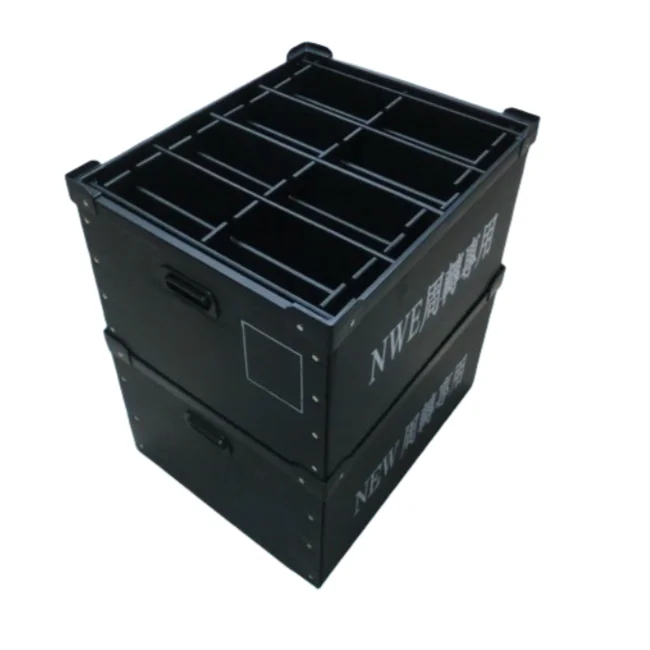 Water-proof Foldable PP Corrugated Plastic Partition Storage Box Custom Anti-static Coroplast Box