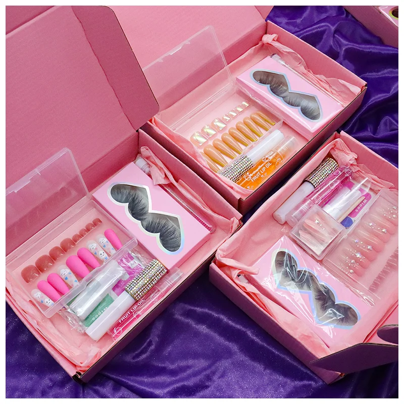 custom logo package box nail supplier long ballerina popular false nails for salon and lashes sets